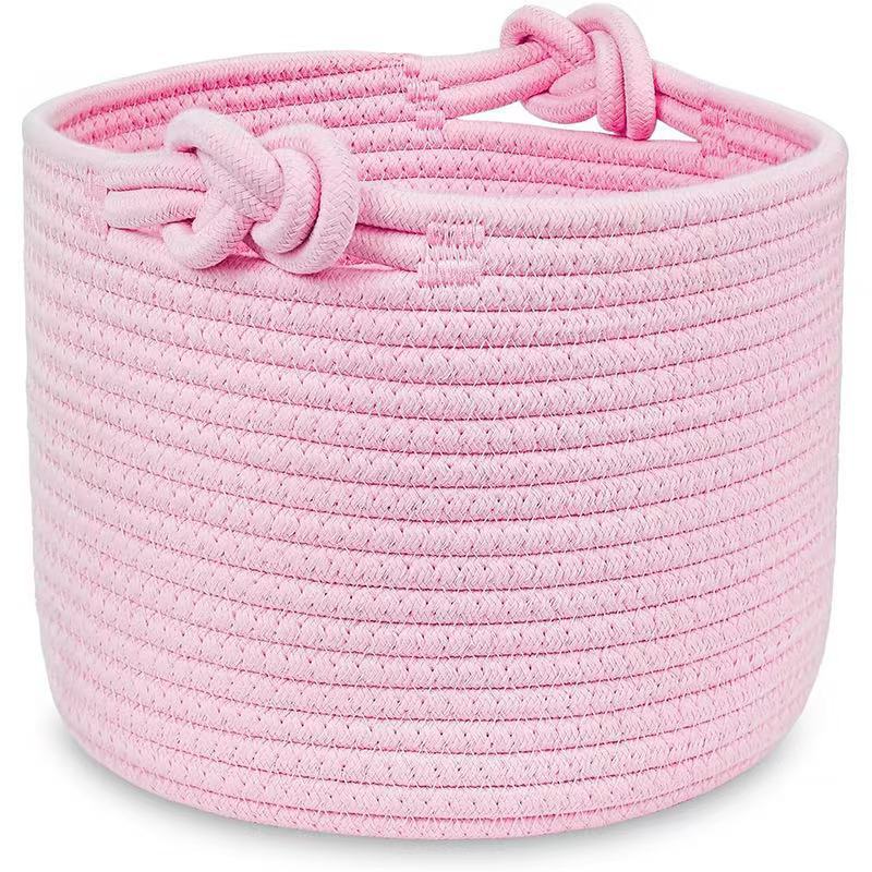 Simple Cotton Rope Storage Basket For Home