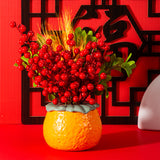 Orange Decorative Mini Vase
