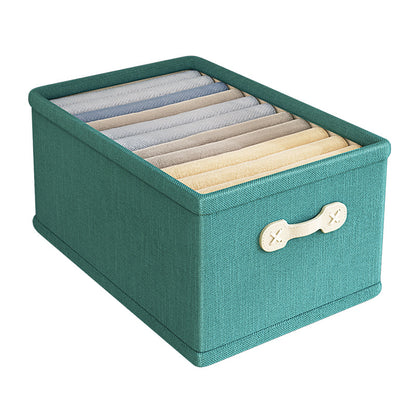 Foldable Fabric Storage Box With Carry Handles