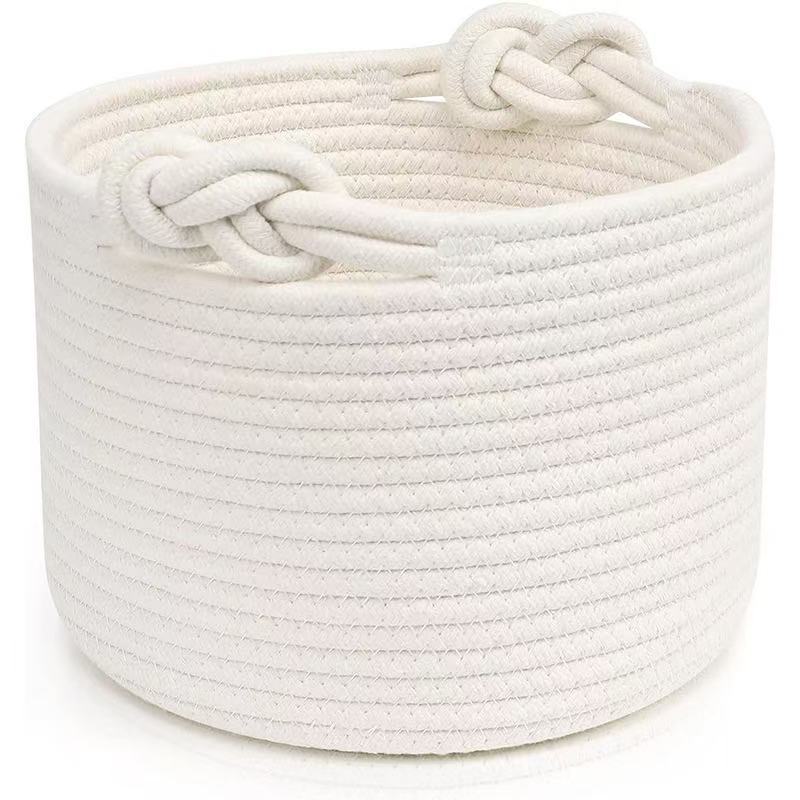 Simple Cotton Rope Storage Basket For Home