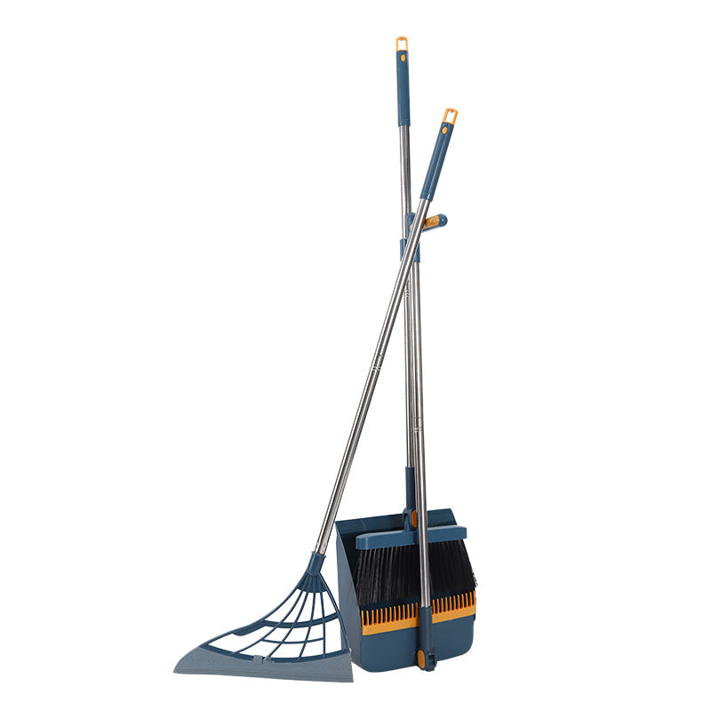 Soft Broom And Dustpan Combo For Indoor Floors