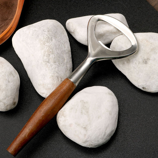 Creative Zinc Alloy Wooden Handle Bottle Opener