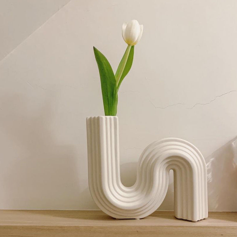 Geometric Ceramic Vase