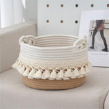Woven Cotton Rope Basket For Toys Storage