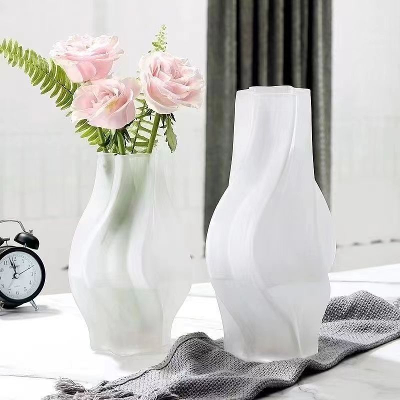 Frosted Glass Table Vase