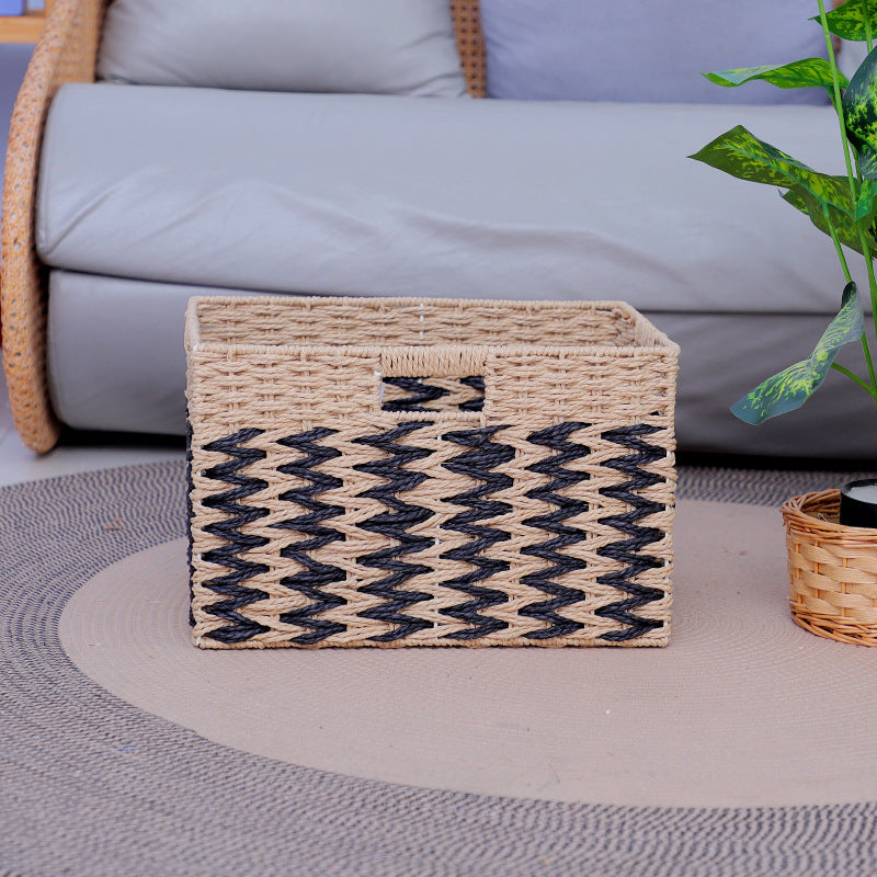 Handwoven Storage Basket For Desk Organization