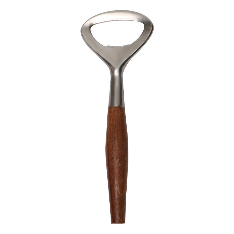 Creative Zinc Alloy Wooden Handle Bottle Opener